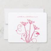 RSVP Religieuze Monogram roze Wilde Bloem Weddensc (Voorkant)