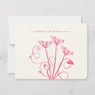 RSVP Religieuze Monogram roze Wilde Bloem Weddensc Kaartje