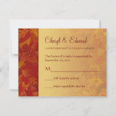 RSVP Reply Cards - herfst Wedding Invitations Kaartje (Achterkant)