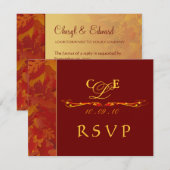 RSVP Reply Cards - herfst Wedding Invitations Kaartje (Voorkant / Achterkant)