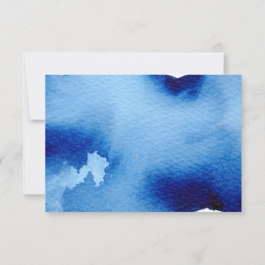 RSVP REPLY RESPONSE klasse navy blue waterverf (Achterkant)