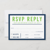 RSVP REPLY RESPONSE modern bold green marvy (Voorkant)