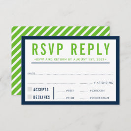 RSVP REPLY RESPONSE modern bold green marvy