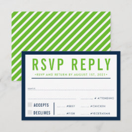 RSVP REPLY RESPONSE modern bold green marvy Kaartje