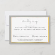 RSVP REPLY RESPONSE Simple stripe Patroon grijs
