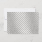 RSVP REPLY RESPONSE Simple stripe Patroon grijs Kaart (Achterkant)