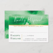 RSVP REPLY RESPONSE stijlvolle waterverf voor eenm (Voorkant / Achterkant)