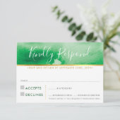 RSVP REPLY RESPONSE stijlvolle waterverf voor eenm Kaartje (Staand voorkant)