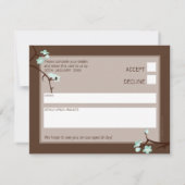 RSVP REPLY SLIP : kersenbloesem 4L Kaart (Achterkant)