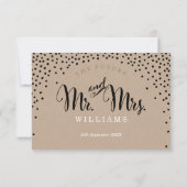 RSVP Reply stijlvolle rustieke zwarte confetti kra (Achterkant)