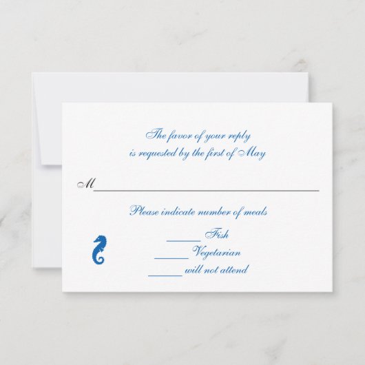 Rsvp/Resply-kaarten voor Zeeen RSVP Kaartje (Voorkant)