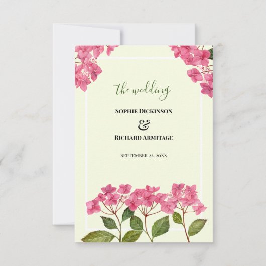 RSVP Respond Waterverf Roze Hydrangea Lacecaps (Achterkant)