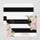 RSVP Respons Black White Striped w  Floral (Voorkant / Achterkant)