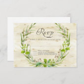 RSVP Respons BOHO Rustic Forest Leaf Seeds Wreater (Voorkant / Achterkant)