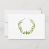 RSVP Respons BOHO Rustic Forest Leaf Seeds Wreater Kaartje (Achterkant)