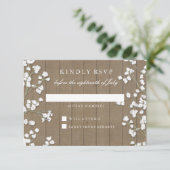 RSVP Respons Country Baby's Breath Bloemen Krans (Staand voorkant)