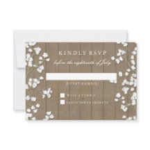 RSVP Respons Country Baby's Breath Bloemen Krans
