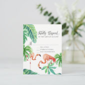 RSVP Respons Flamingo Beach Oceaan Tropische blade (Staand voorkant)