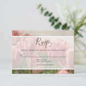 RSVP-respons Floral Romantic  hout Rustisch RSVP Kaartje (Staand voorkant)