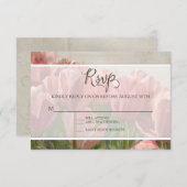 RSVP-respons Floral Romantic  hout Rustisch RSVP Kaartje (Voorkant / Achterkant)