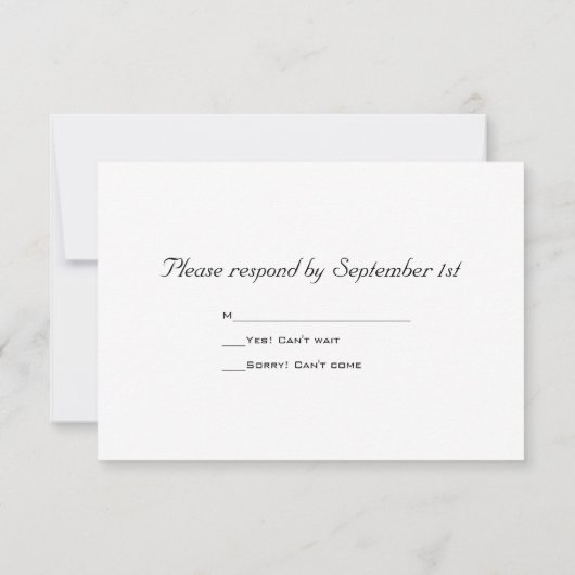 RSVP-respons Kaart bij wijnbouw- en rode Barn Wedd (Achterkant)