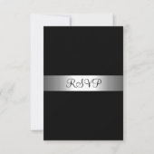 RSVP Respons Kaart Black Silver All Events (Voorkant)