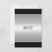 RSVP Respons Kaart Black Silver All Events (Voorkant)