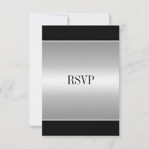RSVP Respons Kaart Black Silver All Events