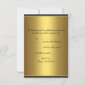 RSVP Respons Kaart Zwart Goud Alle Evenementen (Achterkant)