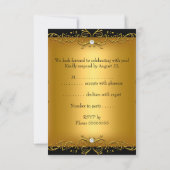 RSVP Respons Kaart Zwart Goud Alle Evenementen Blo (Achterkant)