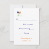 RSVP Respons Kaarten, Blauw & Sinaasappel (Achterkant)