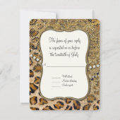 RSVP Respons Natuurlijk Goud Leopard Dierenprint Kaartje (Achterkant)