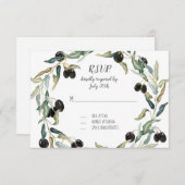 RSVP Respons Olive Leaf Wreater Waterverf Artwork (Voorkant / Achterkant)
