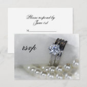 RSVP-respons op diamanten bruiloft RSVP Kaartje (Voorkant / Achterkant)