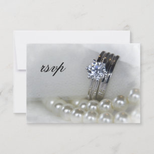 RSVP-respons op diamanten bruiloft RSVP Kaartje