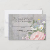 RSVP Respons  Rustic Painted Floral Peony (Voorkant)