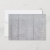 RSVP Respons  Rustic Painted Floral Peony Kaartje (Achterkant)