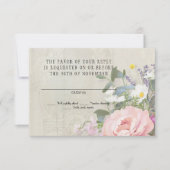 RSVP Respons  Rustic Shiplap Floral Peony (Voorkant)