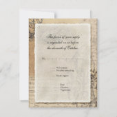 RSVP-respons voor antieke pacten uitnodigen RSVP Kaartje (Achterkant)