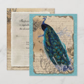 RSVP-respons voor antieke pacten uitnodigen RSVP Kaartje (Voorkant / Achterkant)