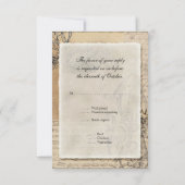 RSVP-respons voor antieke pacten uitnodigen RSVP Kaartje (Achterkant)