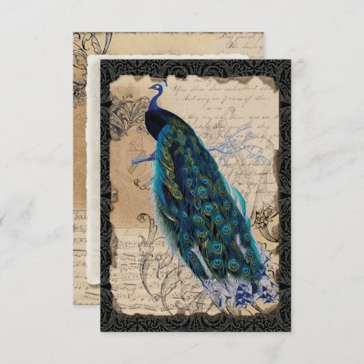 RSVP-respons voor antieke pacten uitnodigen RSVP Kaartje (Voorkant / Achterkant)