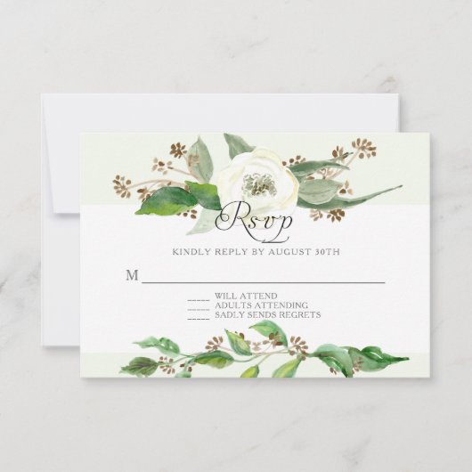 RSVP Response BOHO Rustic Foliage Leaf Wild Roos (Voorkant)
