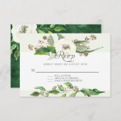 RSVP Response BOHO Rustic Foliage Leaf Wild Roos (Voorkant / Achterkant)