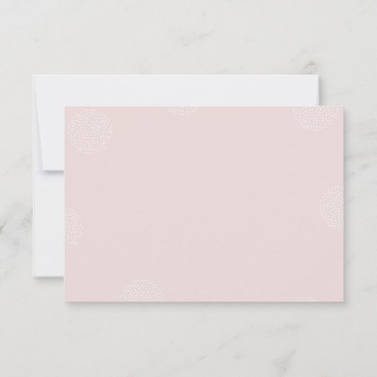 RSVP RESPONSE chic minimalistische mini dot roze (Achterkant)