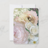 RSVP Response French Flower Market Peony Hydrangea Kaartje (Achterkant)