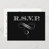 RSVP Response Kaart Aangepaste kleur Post Kaart (Voorkant / Achterkant)