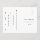 RSVP Response Kaart Aangepaste kleur Post Kaart (Achterkant)