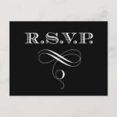 RSVP Response Kaart Aangepaste kleur Post Kaart (Voorkant)