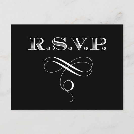 RSVP Response Kaart Aangepaste kleur Post Kaart (Voorkant)
